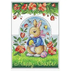 Mp Studia Easter Card Plastic Canvas Plastic Canvas Counted Cross Stitch Kit