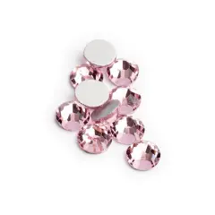 John Bead Crystal Lane SS20 Round Flatback Czech Crystals, 144ct. Light Pink
