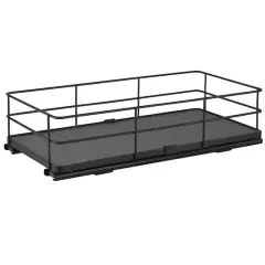 Organize It All Matte Black Slide Out Shelf Organizer