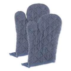 DII&reg; Terry Oven Mitts, 2ct. Stonewash Blue