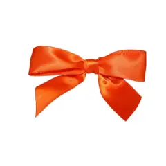 JAM Paper 3.25" Satin Twist Tie Bows, 100ct. Orange