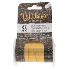 The Beadsmith&reg; Wire&trade; Elements 26 Gauge Tarnish-Resistant Wire Brass