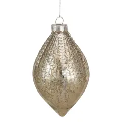 5" Gold Mercury Glass Finial Christmas Ornament