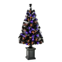 48'' Black Fiber Optic Halloween Entrance Tree