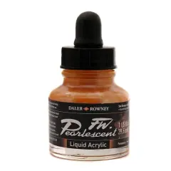 Daler-Rowney&reg; 1oz. FW Pearlescent Liquid Acrylic Ink 121 Sun Orange