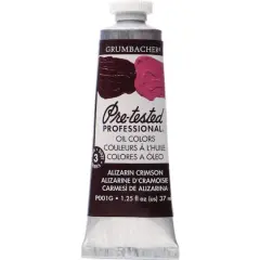 Grumbacher&reg; Pre-Tested Professional&reg; Oil Color Paint, 37mL Alizarin Crimson