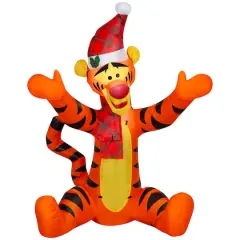 3.5" Airblown&reg; Inflatable Christmas Tigger in Santa Hat