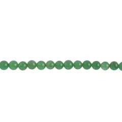 John Bead Earth's Jewels Natural Stone Round Beads, 6mm Green Aventurine