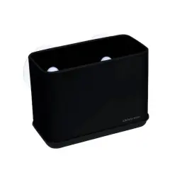 Kitchen Details Matte Black Sink Caddy with Suction Cups