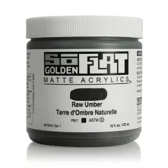 Golden&reg; SoFlat Matte Acrylic Paint, 16oz. Raw Umber
