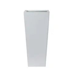 22" White Decorative Metal Tower Planter