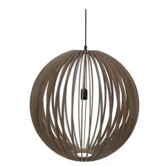 Hello Honey&reg; 25" Modern Round Slatted Pendant Lamp