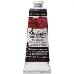 Grumbacher&reg; Pre-Tested Professional&reg; Oil Color Paint, 37mL Cadmium Red Medium