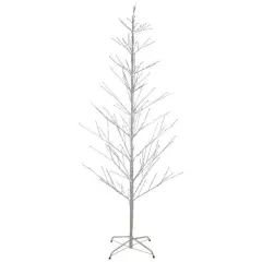 6ft. Pre-Lit White Birch Twig Artificial Tree, Pure White LED Lights