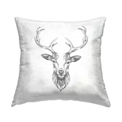 Stupell Industries Woodland Rustic Deer Antlers Throw Pillow