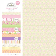 Doodlebug Design Inc.&trade; Paper Plus&trade; Baby Girl 12" x 12" Cardstock, 8 Sheets