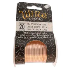 The Beadsmith&reg; Wire&trade; Elements 20 Gauge Tarnish-Resistant Wire Rose Gold