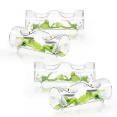 JoyJolt&reg; Ambient Double Tea Light Candle Holders, 4ct.