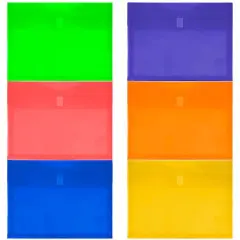 JAM Paper 9.75" x 13" Plastic Expansion Hook & Loop Closure Envelopes, 6ct.