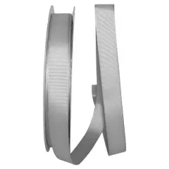JAM Paper 7/8" x 100yd. Grosgrain Ribbon Silver