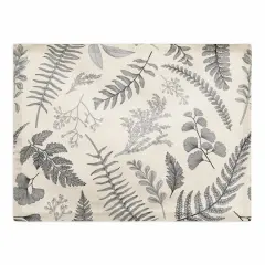 Gray Botanical Cotton Twill Placemat