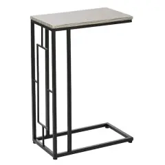 10" Black Contemporary Compact Accent Table