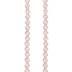 Preciosa Glass Crystal Bicone Beads, 6mm by Bead Landing&trade; Light Rose