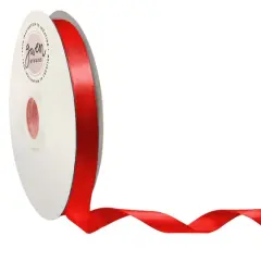 Gwen Studios Single Faced Satin Ribbon Red