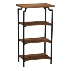 Household Essentials Crown 43" 4-Tier Bookshelf Brown