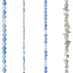 Blue Agate Stone Beads Value Pack by Bead Landing&trade;