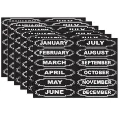 Ashley Productions Chalkboard Calendar Months Magnets, 6 Packs of 12