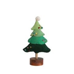 Hello Honey&reg; 10" Green Wool Felt Tree with Beads