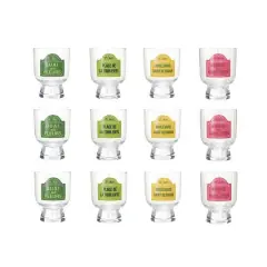 Hello Honey&reg; 10oz. Parisian Street Sign Footed Drinking Glass, 12ct.