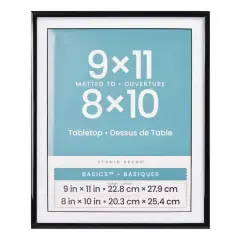 Basics&trade; Tabletop Frame with Mat by Studio D&eacute;cor&reg; Black