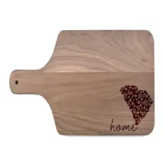 17" Floral Home State Walnut Paddle Cutting Board South Carolina