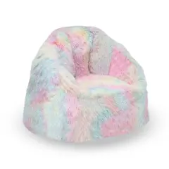 Delta Children 21" Cozee Fluffy Chair Tie Dye