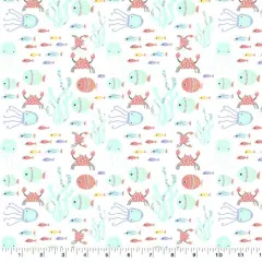 Springs Creative Mermaid Fun Down Under Cotton Fabric