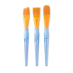 Craft Smart&reg; Large Brush Variety Set Golden Taklon, 3 Pieces