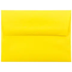 JAM Paper A2 Colored Invitation Envelopes, 50ct. Yellow
