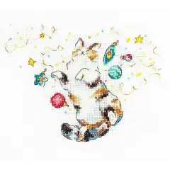 LetiStitch Cat's Happiness Counted Cross Stitch Kit