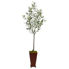 6ft. Olive Artificial Tree in Decorative Planter