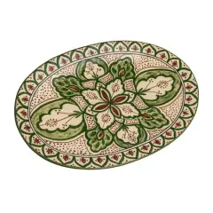 Hello Honey&reg; 16.5" Garden Tapestry Stoneware Platter