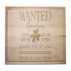 Leprechauns Wanted 17" x 11" Maple Cutting Board