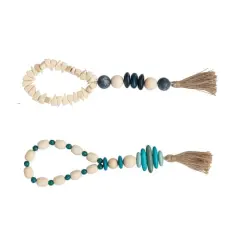 Hello Honey&reg; Wood Beads with Jute Tassel Set