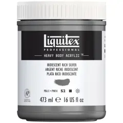 Liquitex&reg; Professional Heavy Body Acrylic&trade; Paint, 16oz. Iridescent Rich Silver