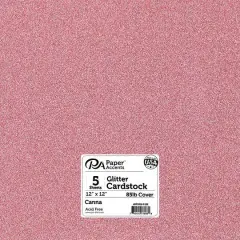 PA Paper&trade; Accents 12" x 12" Glitter Cardstock, 5 Sheets Canna