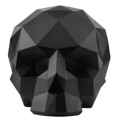 6" Black Origami Skull Tabletop Figurine