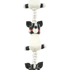 Black & White Lampwork Glass Dog Beads by Bead Landing&trade;