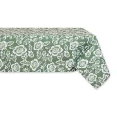 Artichoke GreenFloral Print Outdoor Tablecloth, 60" x 84"