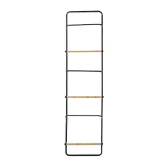 Black Metal Wall Mounted 6 Rack Magazine Holder